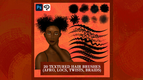 Photoshop\Clip Studio Paint textured hair complete brush pack by Seyi Deola (basic)