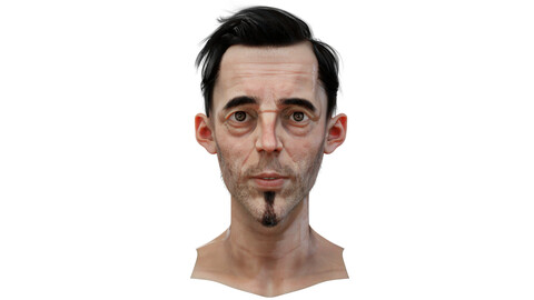 William Realistic model of male head