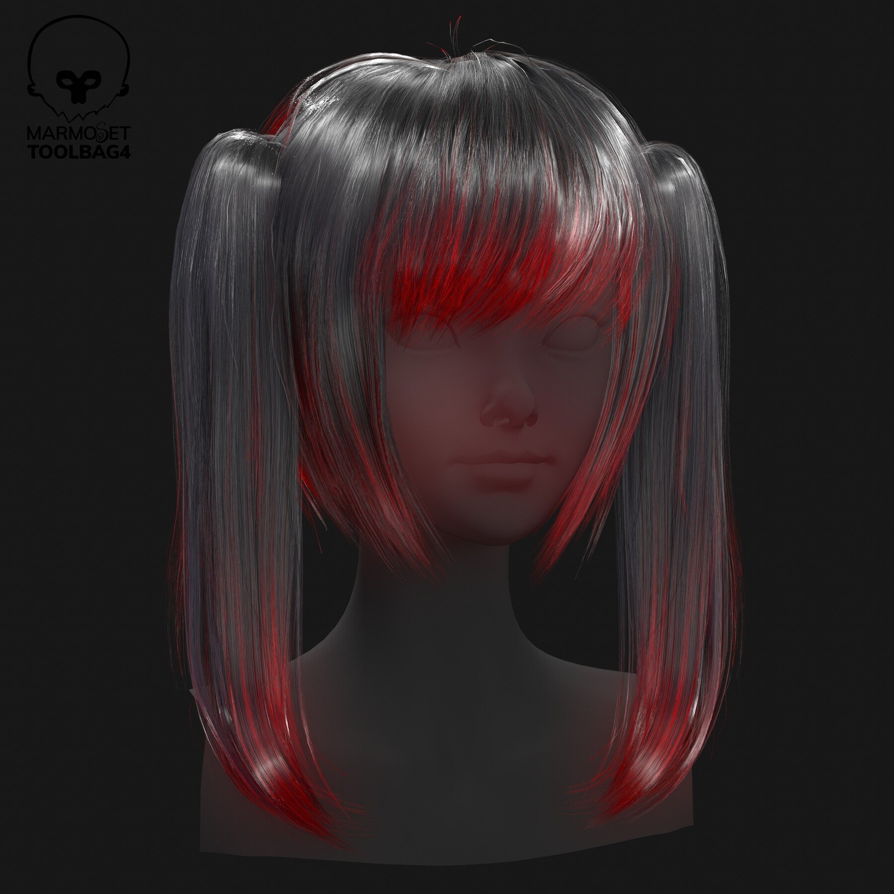 Female Anime Hair in Props - UE Marketplace