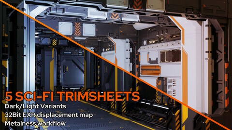 5 Sci-Fi trim sheets