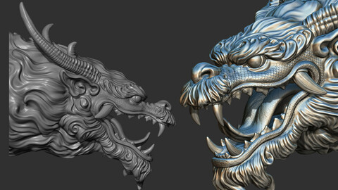 Chinese dragon head