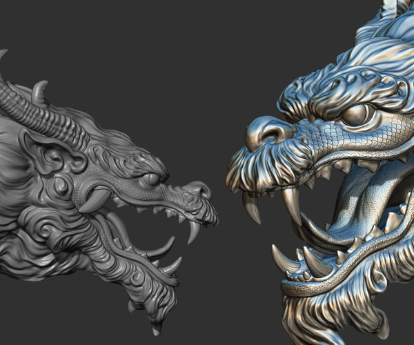 ArtStation - Chinese dragon head | Resources