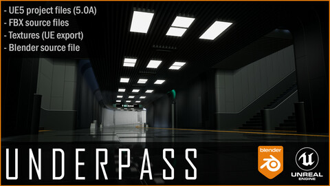 Underpass - Project files / FBX + UE5 + Blend