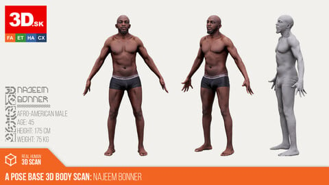 A Pose Base 3D Body Scan | Najeem Bonner