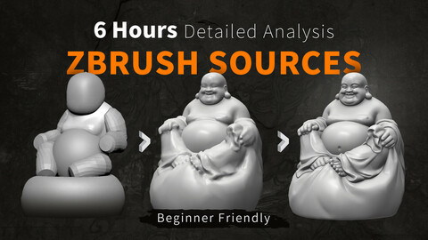 6 Hours Detailed Analysis Sculpting of Stylized Buddha | Beginner Friendly