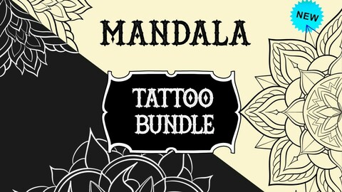Procreate Mandala tattoo stamps | Tattoo flash | Tattoo stencil | Procreate stamps | Procreate brush