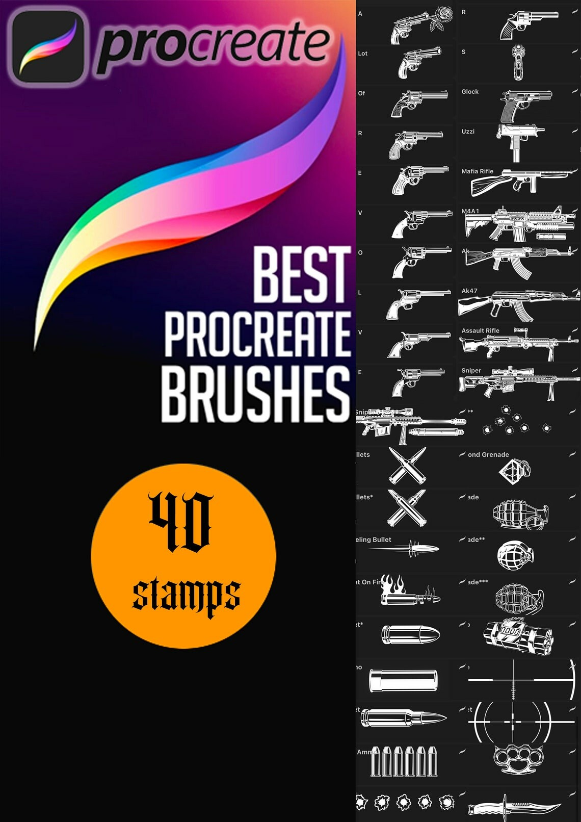 30 Phoenix Procreate Tattoo Stamps With SVG PNG JPG Files  Design Cuts