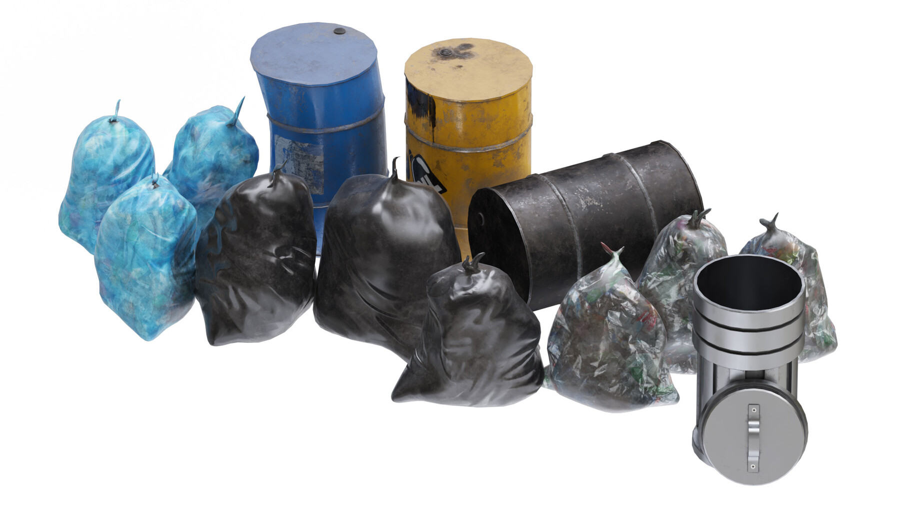 ArtStation - Street garbage bags set for