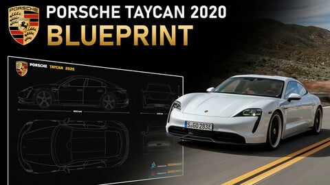 Porsche Taycan Blueprints
