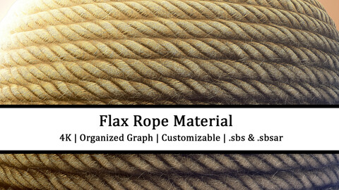 Flax Rope | 4K Substance Material