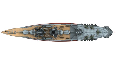 IJN Ise - top view