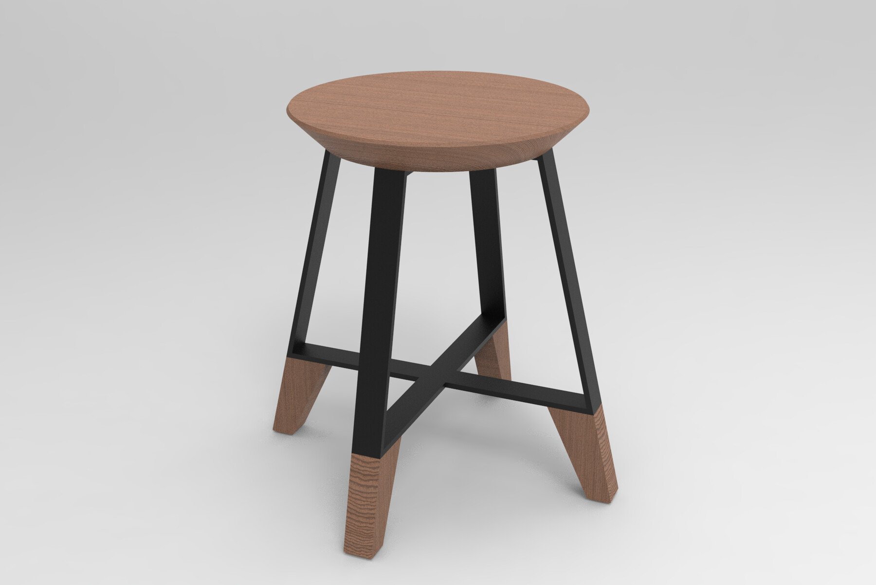 ArtStation - Chair, Wood an Metal Stool, Minimalist Stool | Game Assets