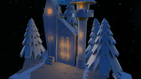 Fantasy castle 3d