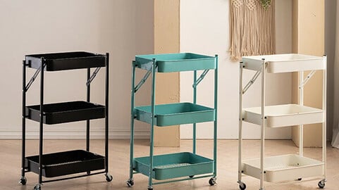 3-tier storage moving trolley cart wagon