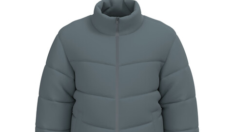 Down Jacket for CLO 3d and Marvelous Designer 3D model