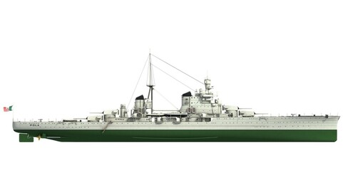 RN Pola (1935-1936) - starboard side view