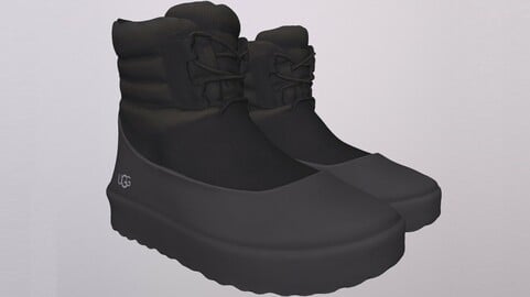 UGG CLASSIC MINI SHOES low-poly PBR