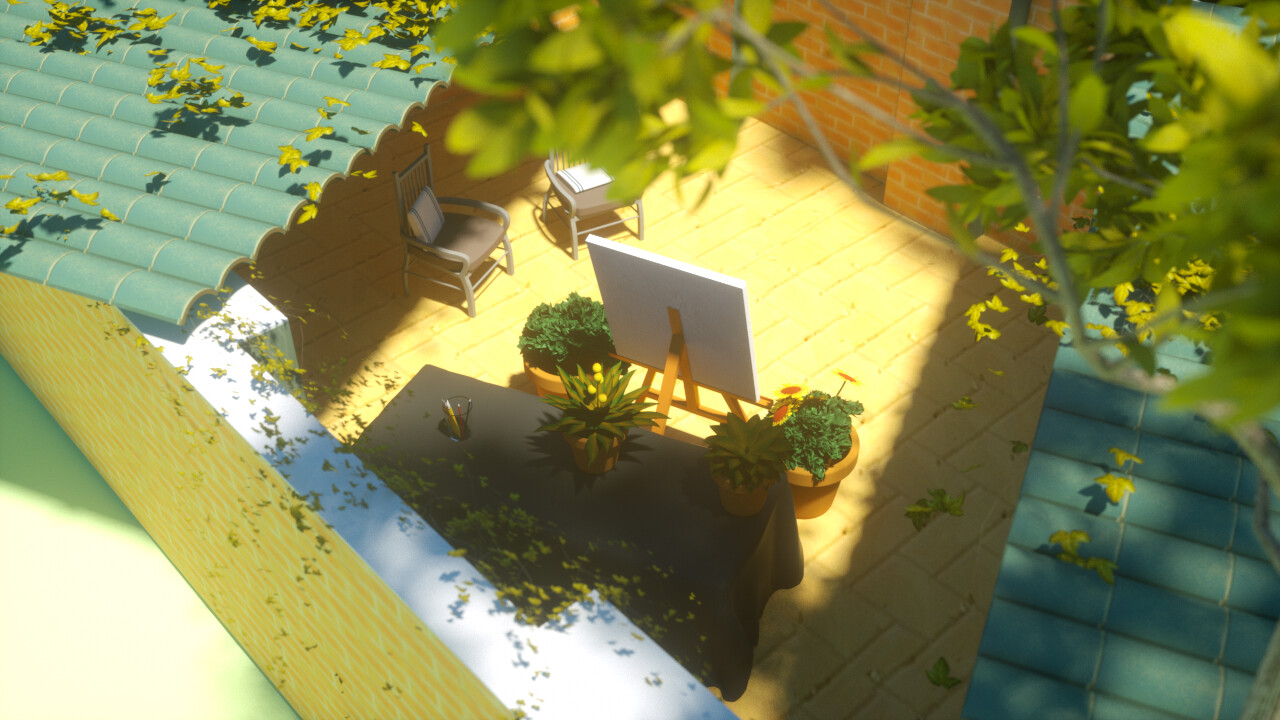 ArtStation - roof top garden | Game Assets