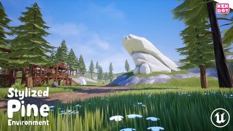 Stylized Pine Environment - Build a Modular Fort | Unreal Engine