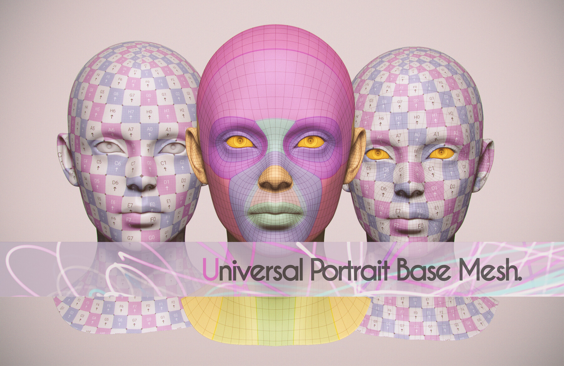 ArtStation - Universal Face Topology - BaseMesh | Resources