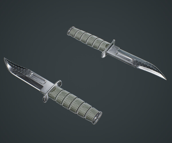 ArtStation - Survival Props Package - Combat Knife | Game Assets