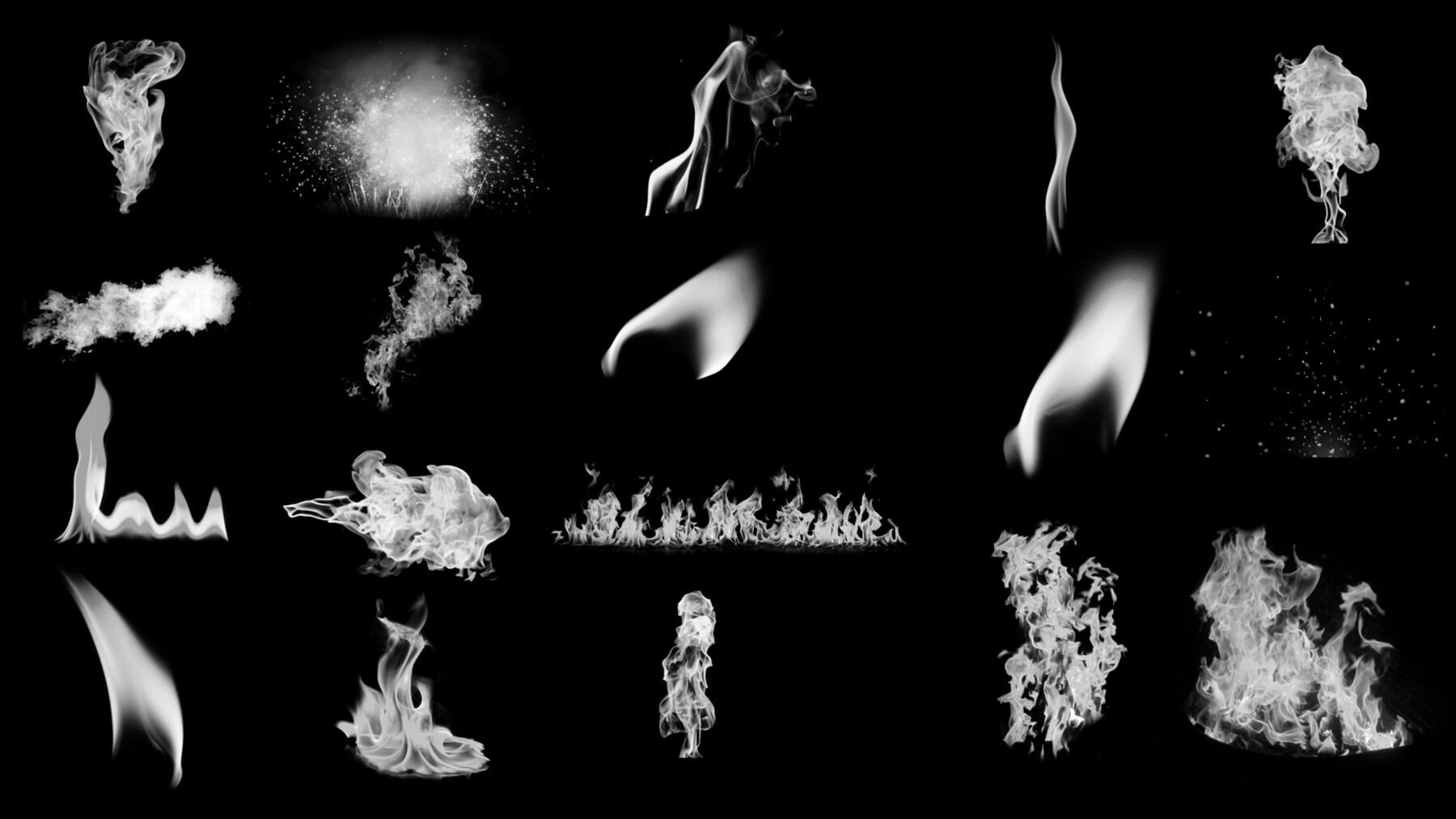 ArtStation - 30 Fire Flame Brushes For Procreate and Photoshop | Brushes