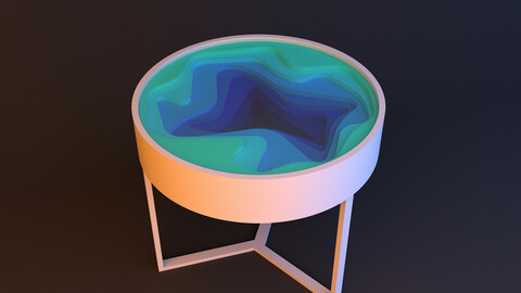 Parametric table landscape topography lake