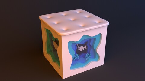 Pouf parametric landscape topography lake
