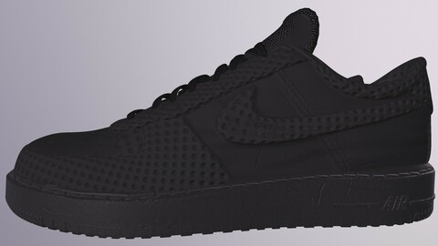 NIKE AIR FORCE 1 CUSTOM SHOES low-poly PBR