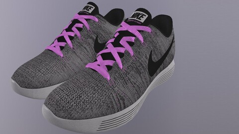 NIKE LUNAR FLYKNIT SHOES low-poly PBR