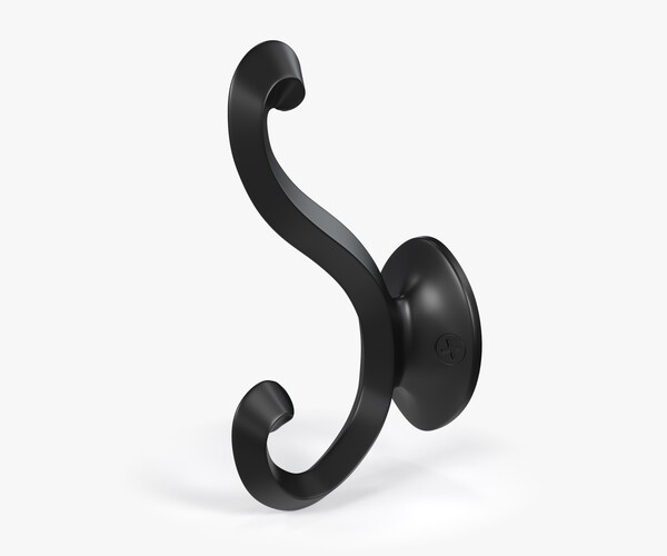 ArtStation - Coat Wall Hook - Black Metal | Resources