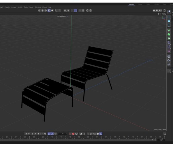 ArtStation Sunbed Black Metal Sun Lounger Resources