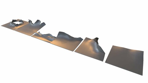 FREE Damaged metal panel 6 pc kitbash