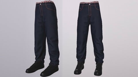 BAGGY PANTS GANGSTER low-poly PBR