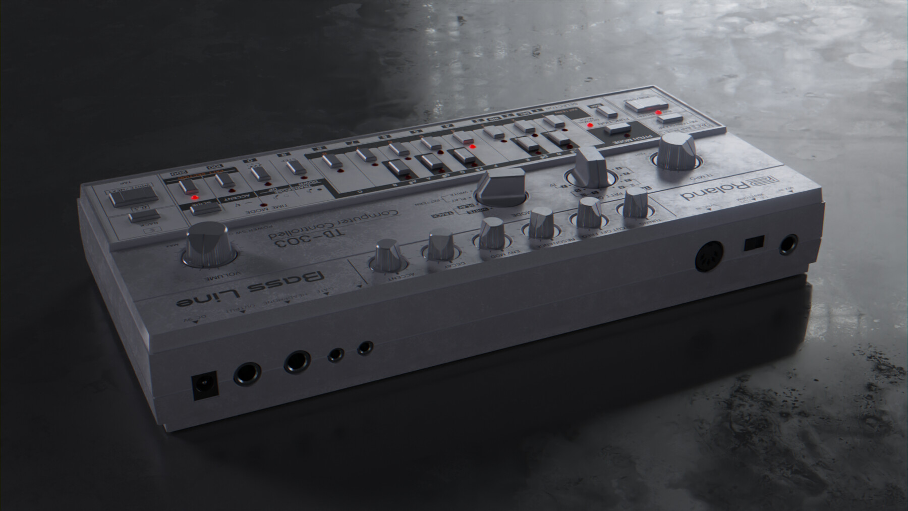 ArtStation TB303 Bass Line Synthesizer Model Resources