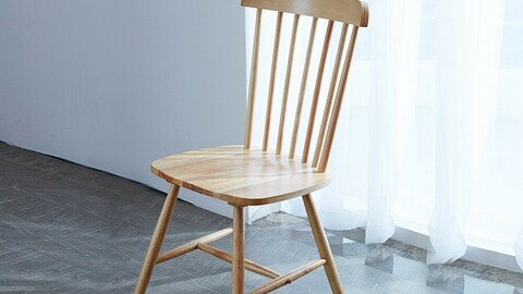 Tone Rubber Wood Solid Wood Design Windsor Chair