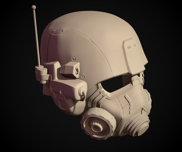 ArtStation - Printable NCR Elite Helmet (STL) | Resources