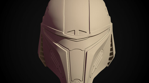 Printable Mandalorian Art Helmet (STL)