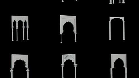 +15  Arabic Islamic Architecture Arch 3D Models
