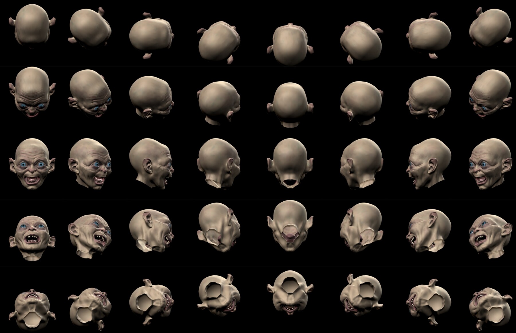 ArtStation Gollum Camview Zbrush Free Artworks