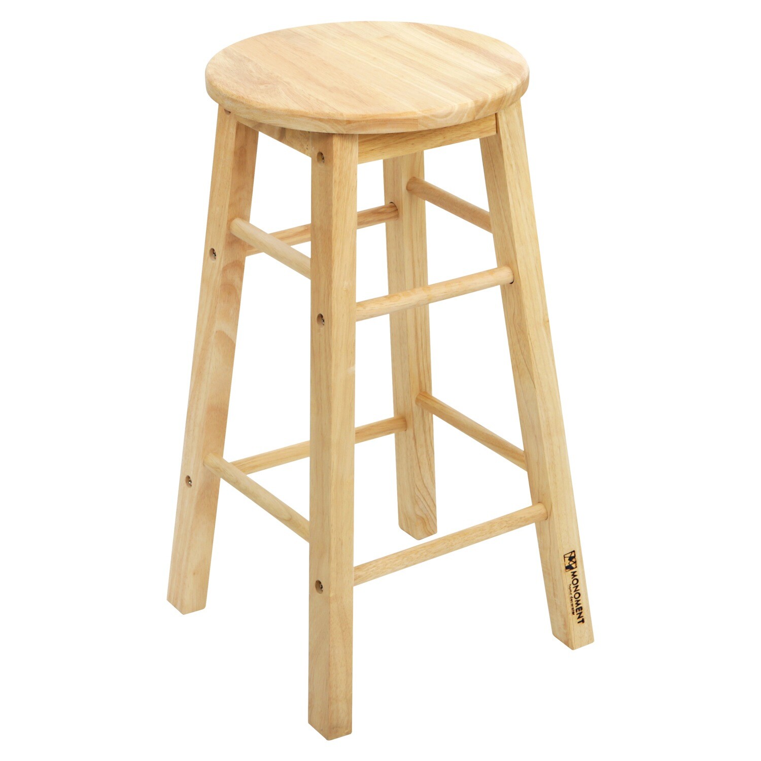 ArtStation Rubber wood prefabricated round wood bar stool Resources