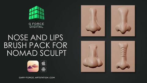 Nose & Lips Brush Pack For Nomad Sculpt