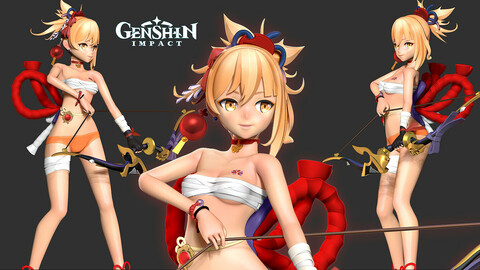 Archer Yoimiya - Genshin Impact Fanart