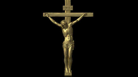 Jesus Cross Pendant 3d print model