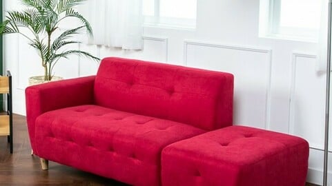 Wendy Latex Foam 2 Seater Couch Fabric Sofa