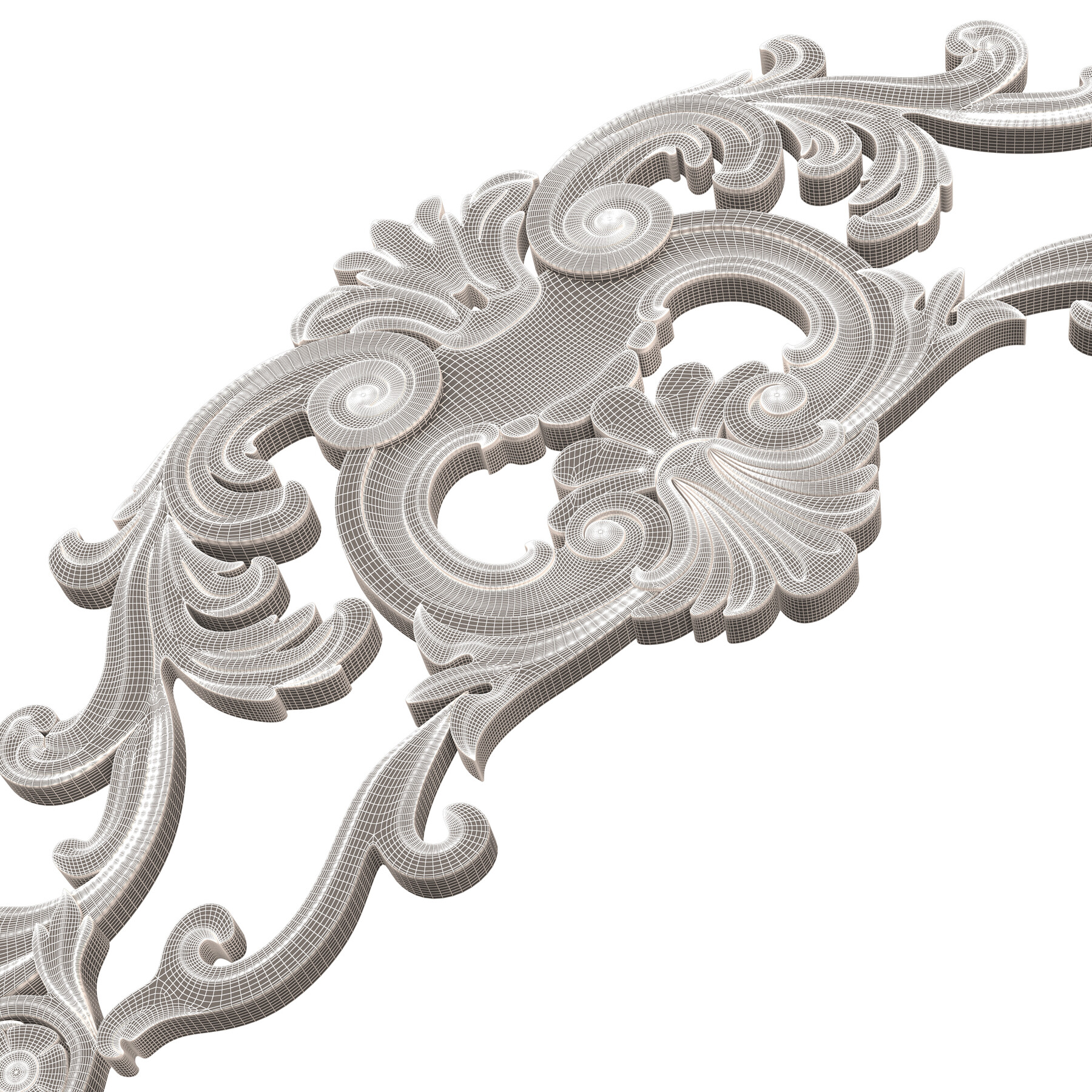 ArtStation Carved Plaster Molding Decoration 08 Resources