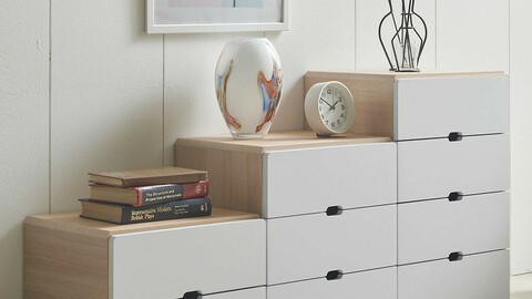 Netty 3-tier mini chest of drawers side table