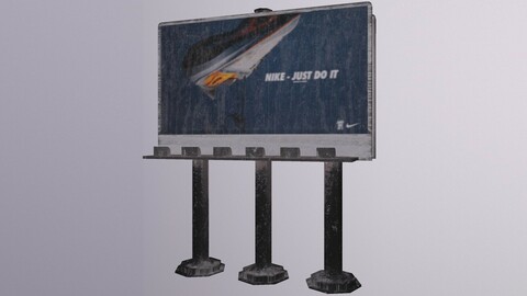 BILL-BOARD STAND low-poly PBR