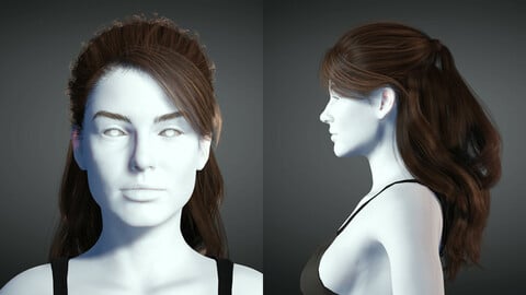 Realistic Female hair 3