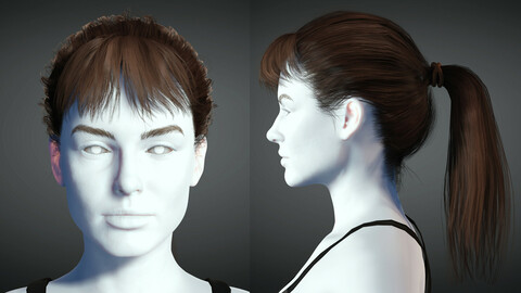 Realistic Female hair 4